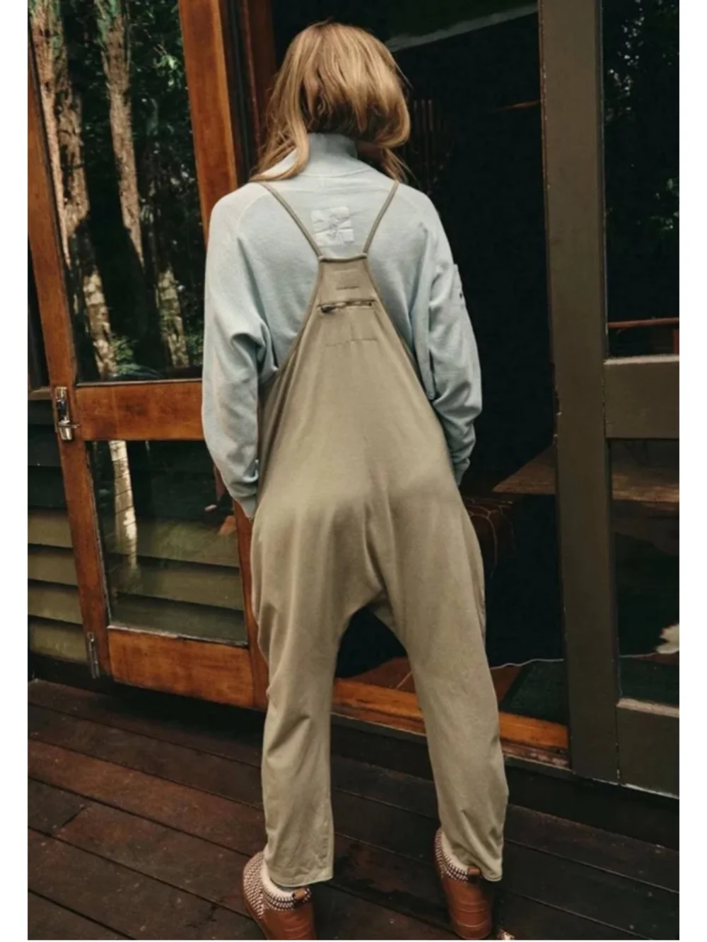 Free People FP Movement Hot Shot One Piece Jumpsuit Sage Green L NWT - Picture 3 of 6